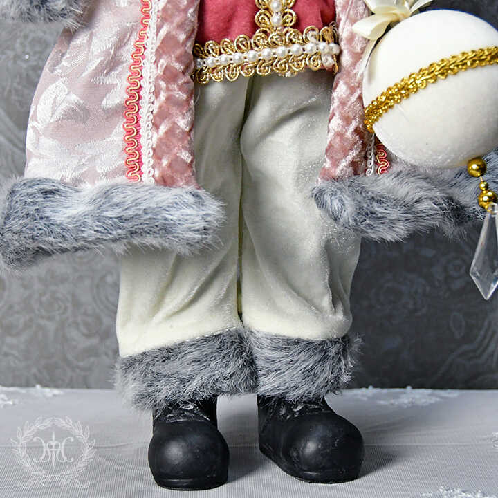 ピンクグレーマントサンタクロース50cm｜クリスマス雑貨の通販 | ハルモニア web store（旧マテリ）