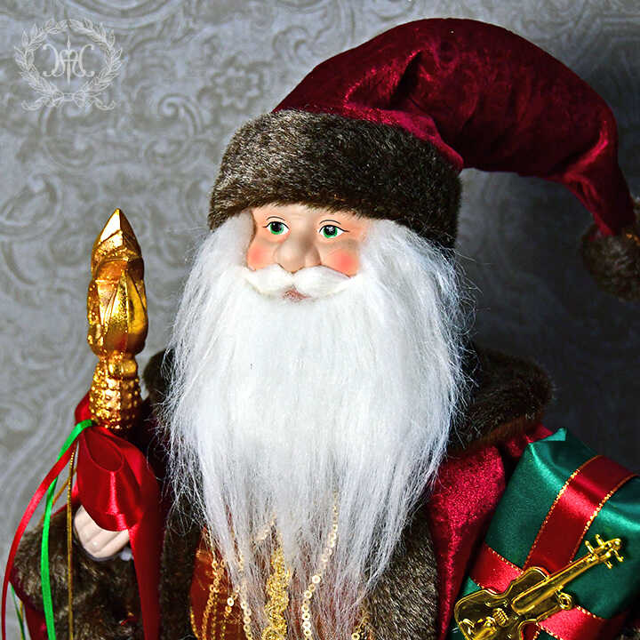 バーガンディマントサンタクロース｜クリスマス雑貨の通販 ハルモニア web store（旧マテリ）