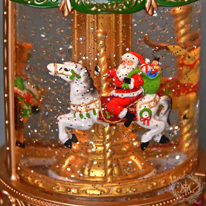 リキッドLEDフロウカルーセルオルゴールレッド｜クリスマス雑貨の通販