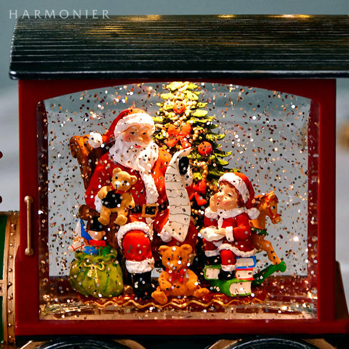 クリスマス飾り アンティーク調テレビ型 大型オルゴール - クリスマス