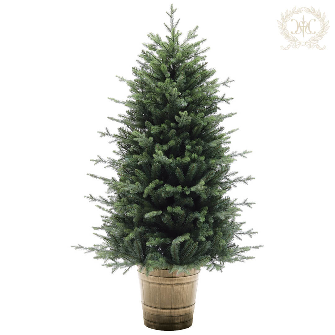 安定感のあるシンプルなポットに入った高級感のあるクリスマスツリー