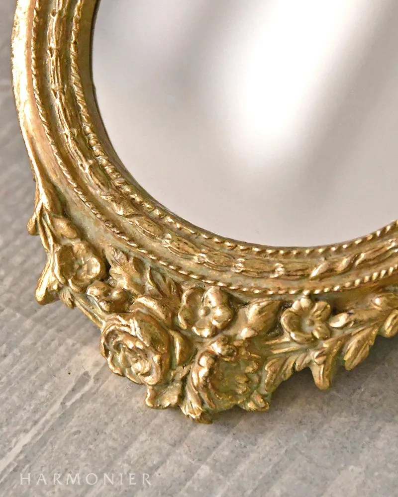 2066 ビンテージミラー バロックスタイル 金属製楕円形ミラー Amazon.co.jp: ZYBOWAYL アンティーク化粧鏡 バロック調浴室化粧