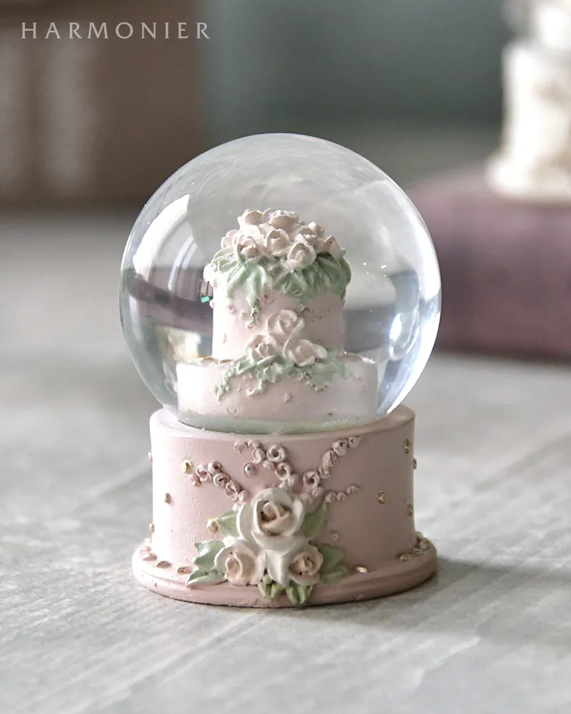 パステルケーキミニスノードーム（ピンク/ブルー/ホワイト