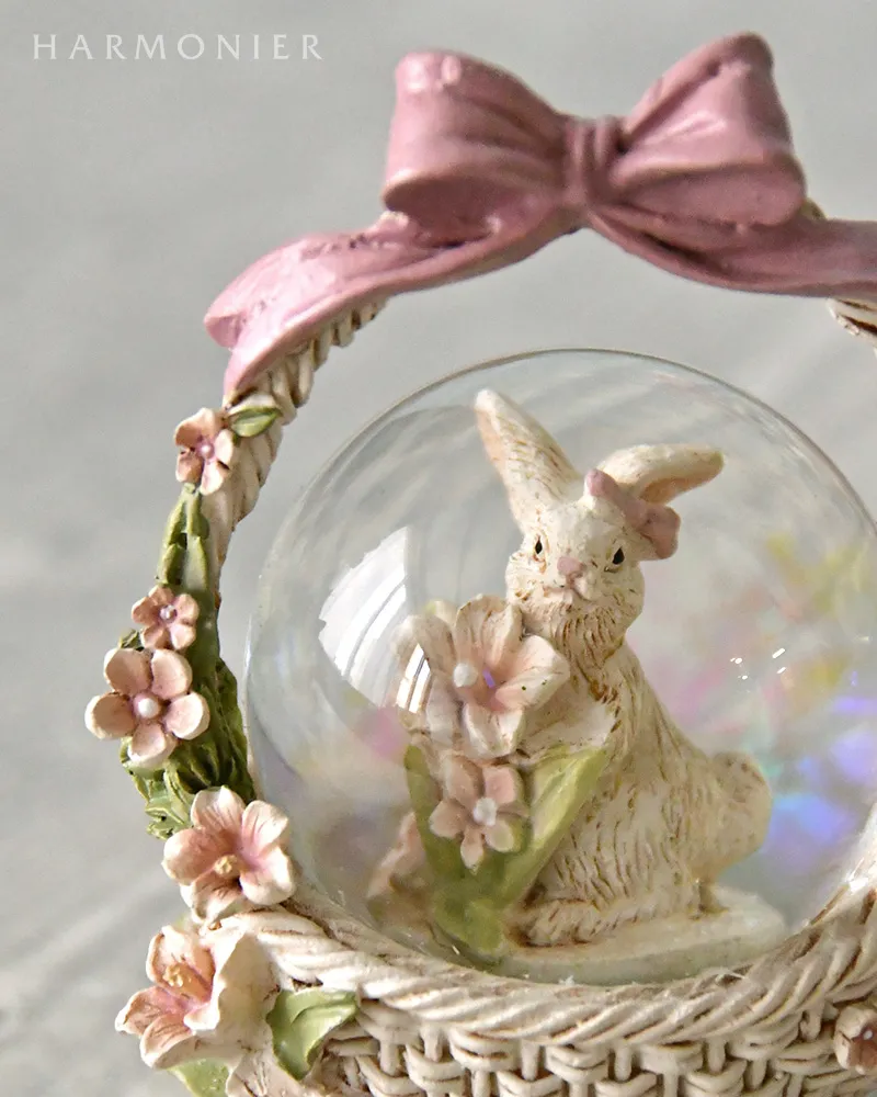 ラビットミニスノードーム（ピンク/ブルー）｜クリスマス雑貨の通販