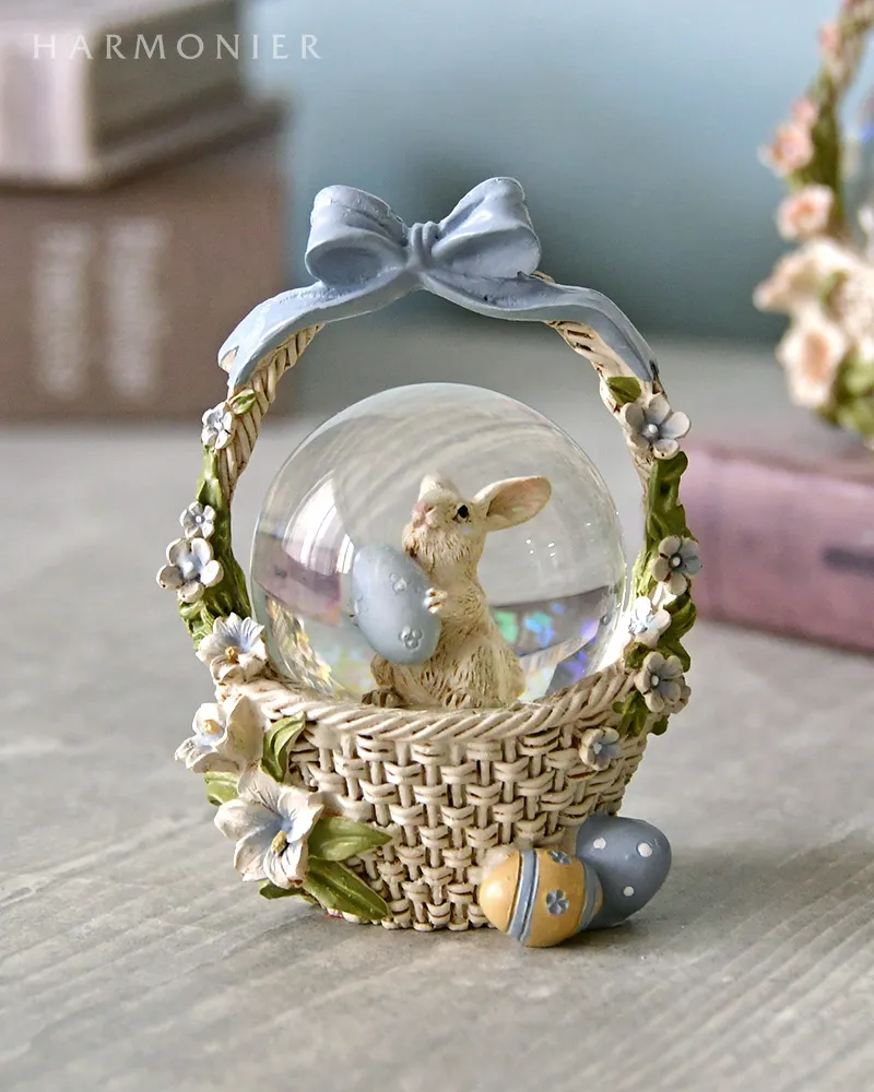 ラビットミニスノードーム（ピンク/ブルー）｜クリスマス雑貨の通販