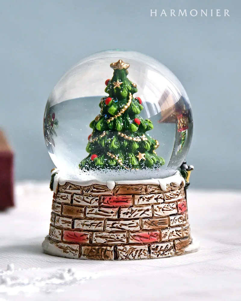 ハルモニア ツリーインドームライト リキッドLEDスノードーム/クリスマスツリー※電池・USB仕様