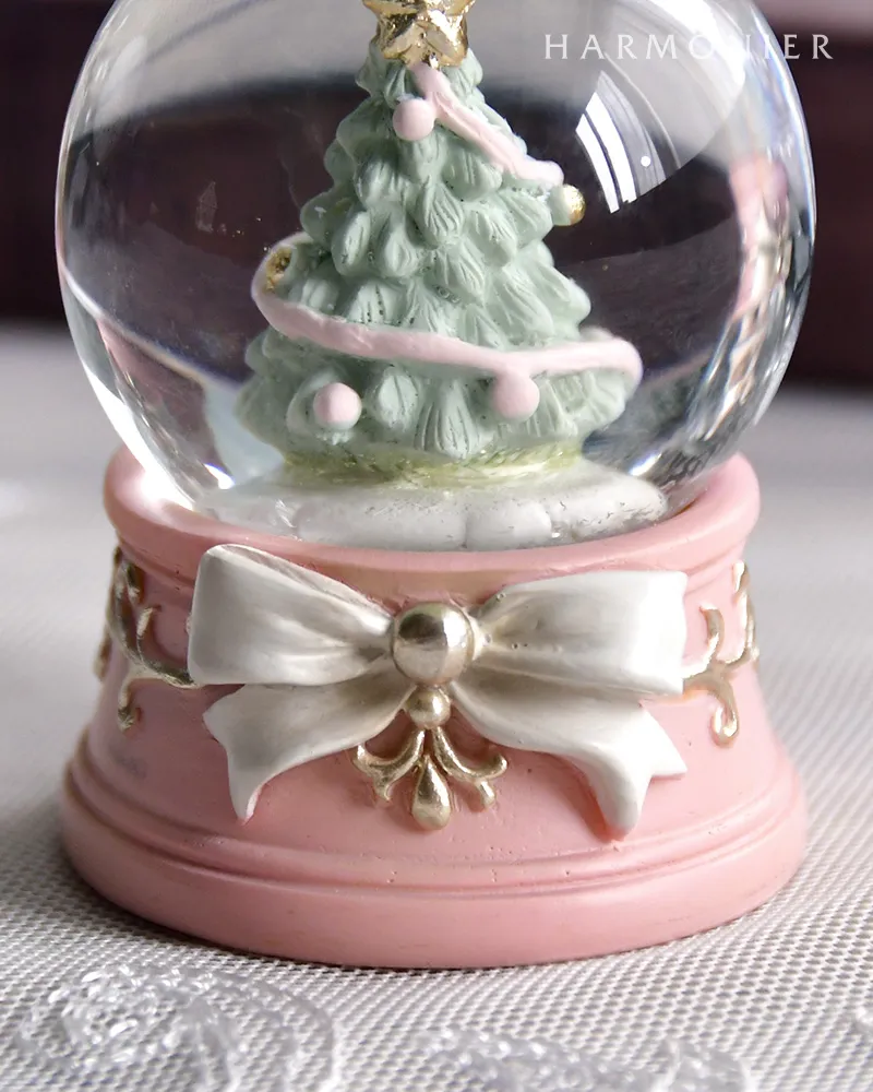 クリスマスツリーリボンベースピンク