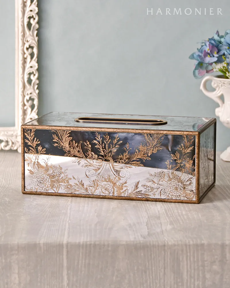 CHANEL ボックスティッシュ 黒 ミラー付き 収納スペースあり CHANEL シャネル ミラー付き ボックス ケース 新品未使用 CHANEL