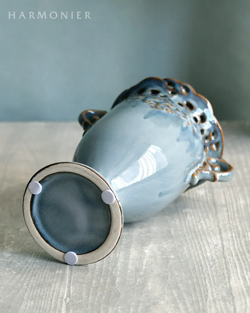 フルールフラワーベースL/ブルーグレー｜輸入雑貨の通販 | 輸入雑貨