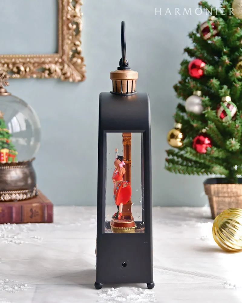 リキッドLEDブラックランタンナッツクラッカー｜クリスマス雑貨の通販