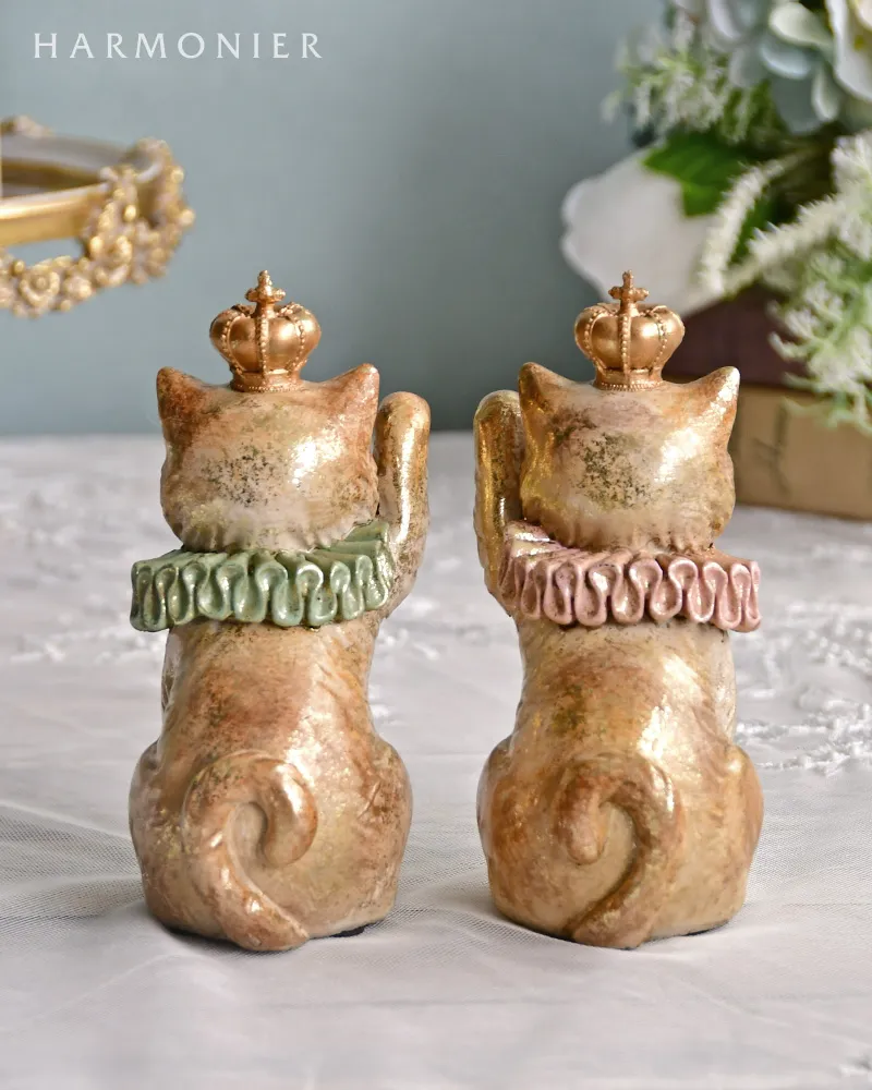 バロックウェルカム＆ラッキーキャット（ピンク/グリーン