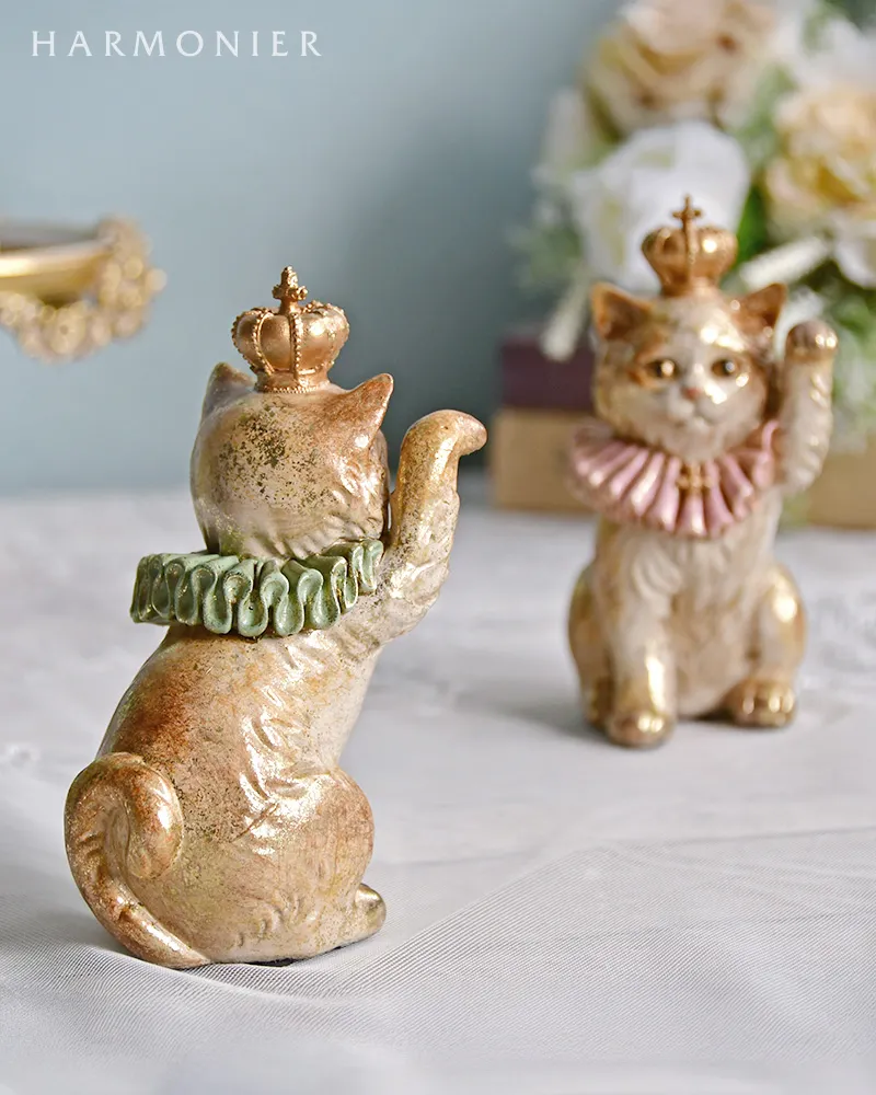 バロックウェルカム＆ラッキーキャット（ピンク/グリーン