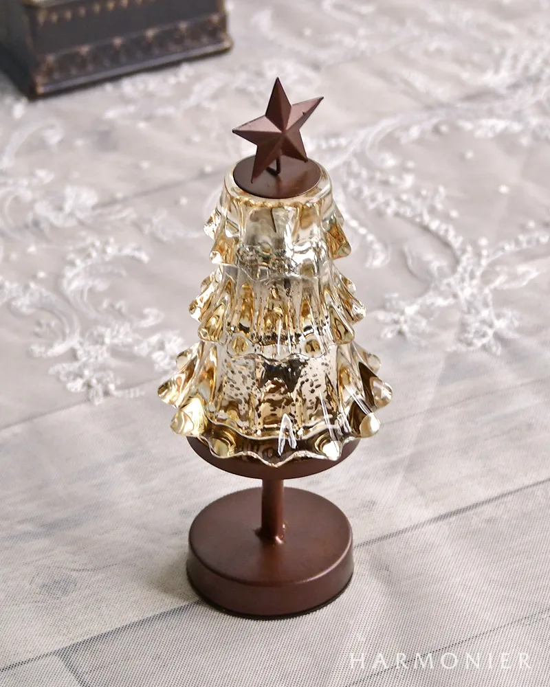 ガラスツリーLEDランプ/シャンパン｜クリスマス雑貨の通販 ハルモニア