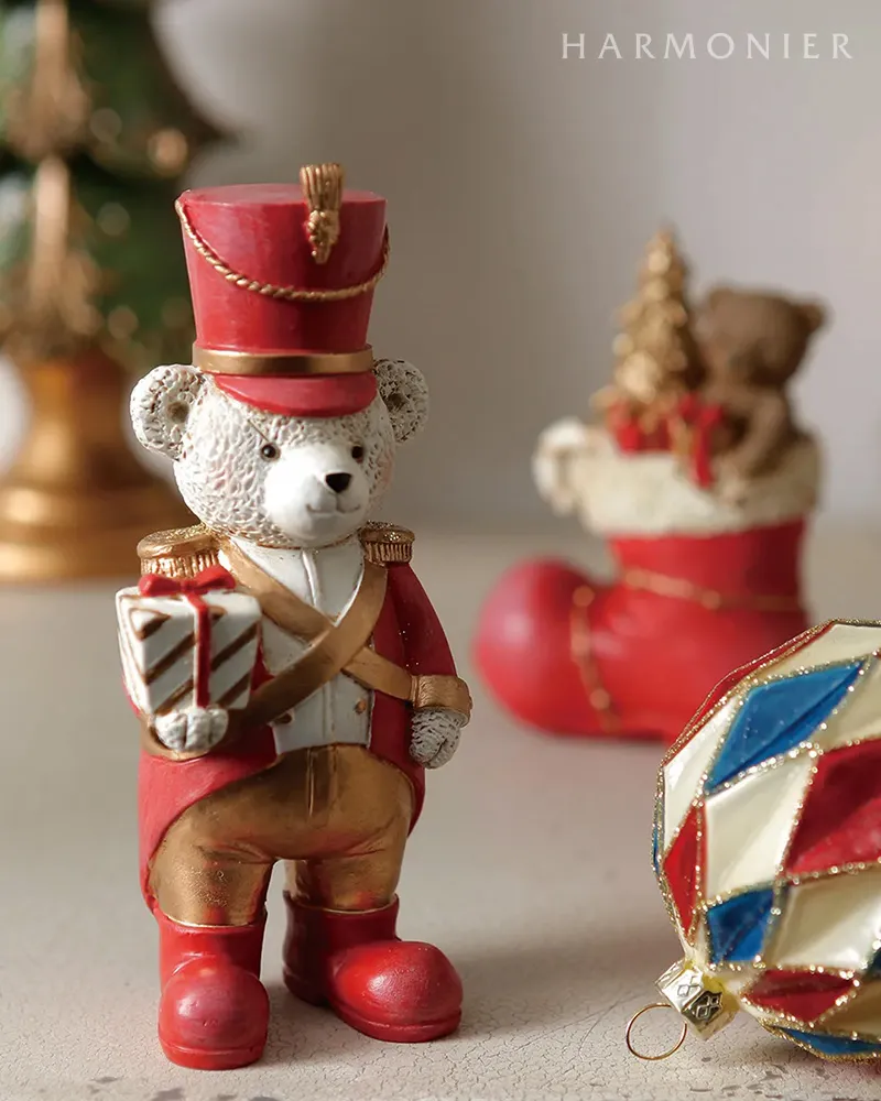 ソルジャーベアフィギュア/トラッド（レッド/グリーン）｜クリスマス