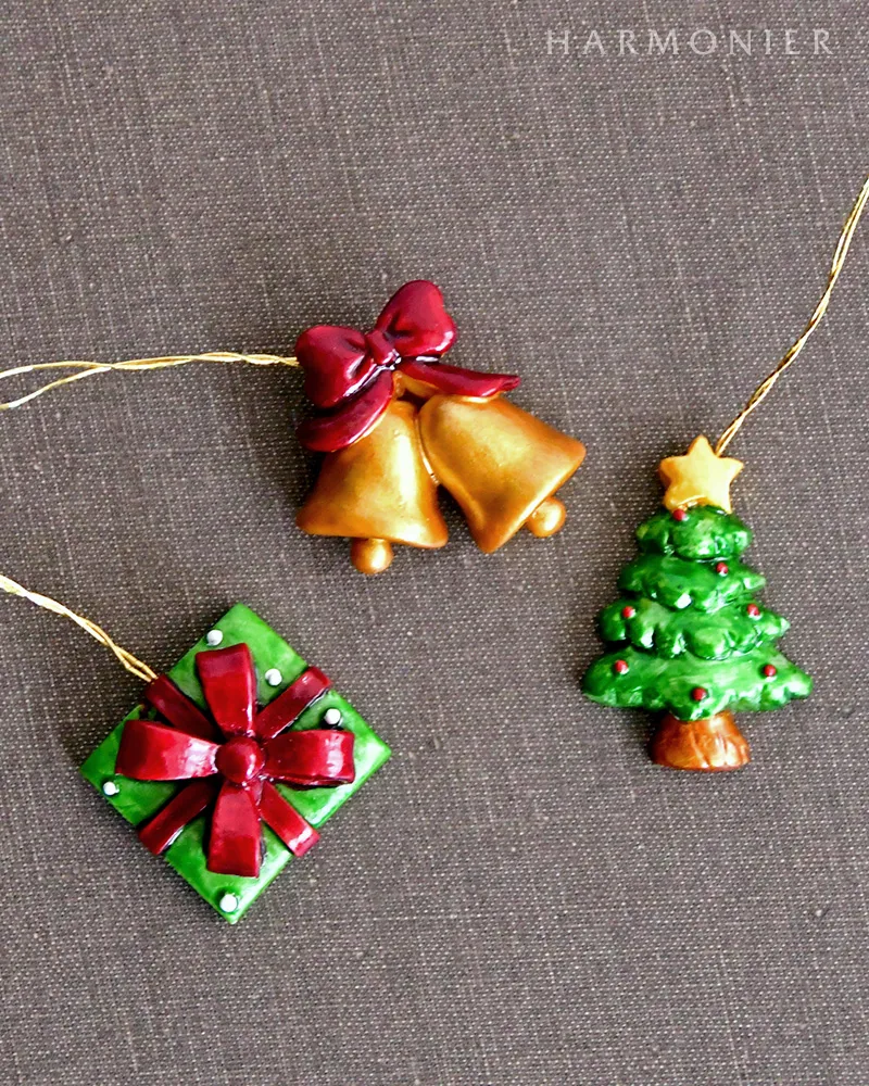 ミニオーナメントセット/メタリックモチーフ12コ入り｜クリスマス雑貨