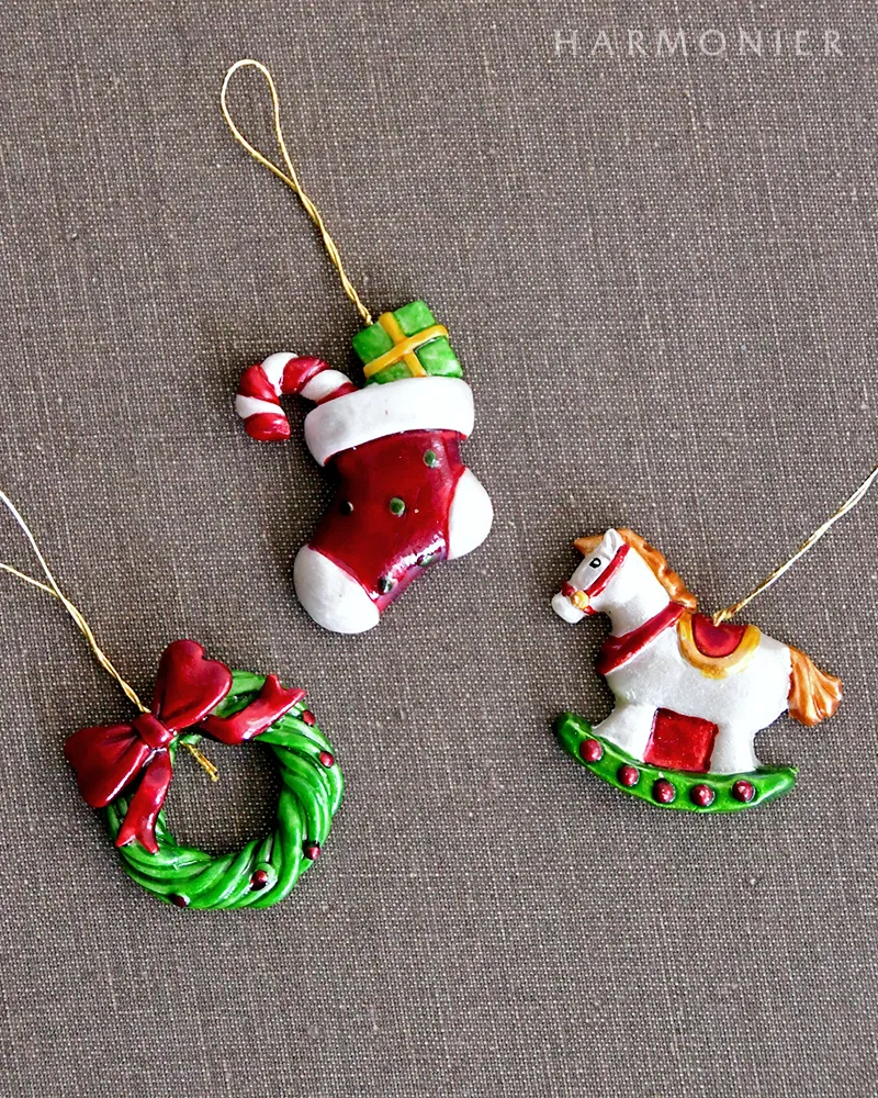 ミニオーナメントセット/メタリックモチーフ12コ入り｜クリスマス雑貨