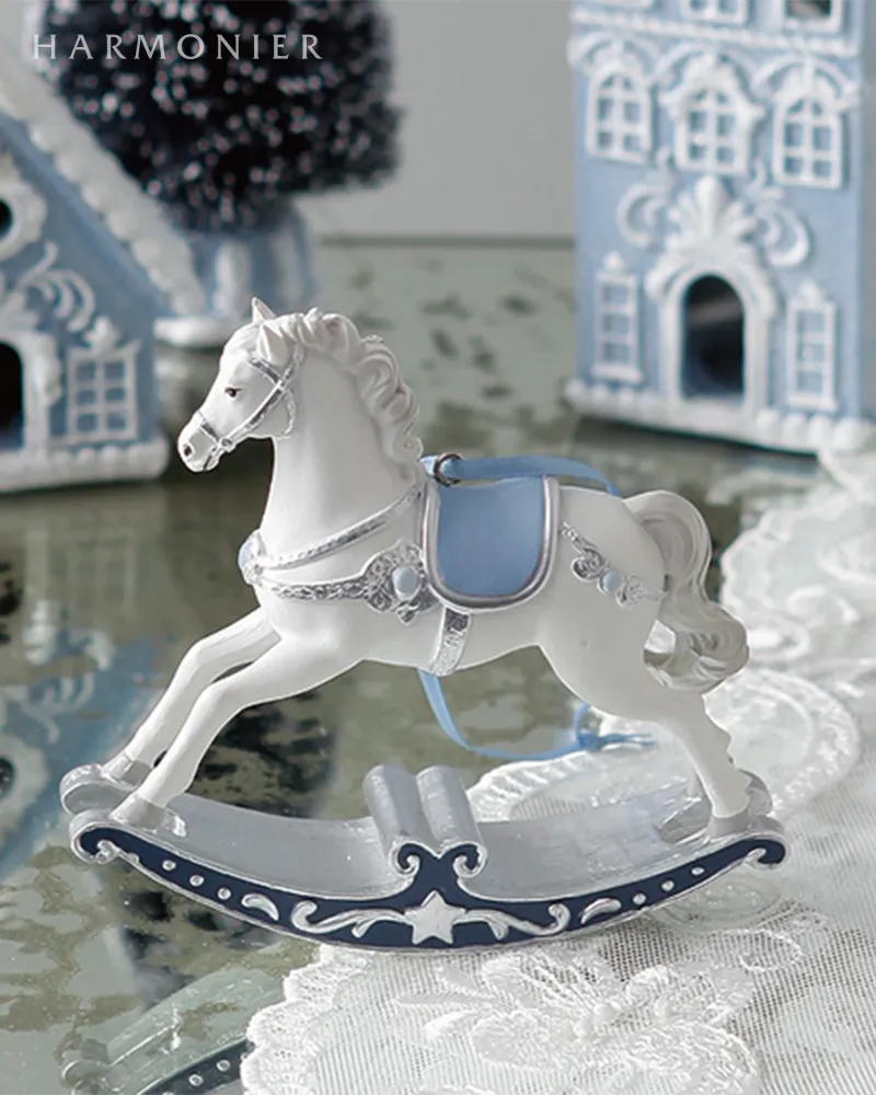 輸入雑貨 イタリアンクラッシック 『シルバーホース』 オーナメント