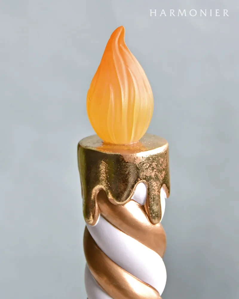 ハルモニア LEDキャンドルオブジェ/ストライプ37cm（R）