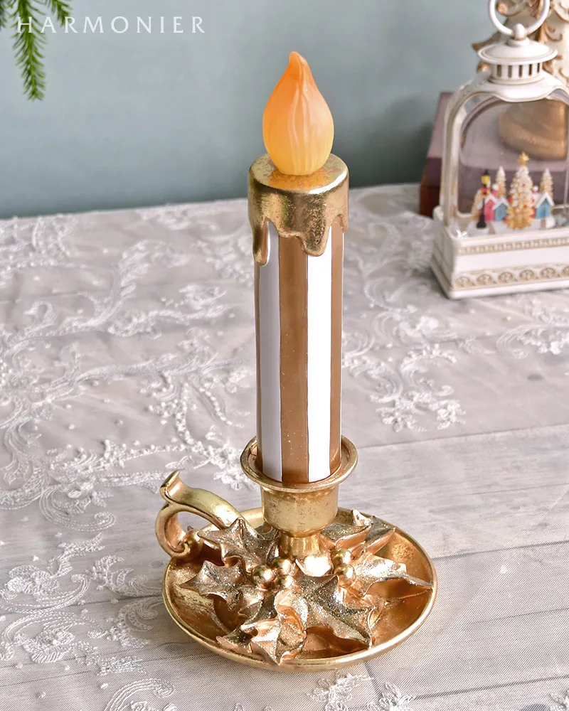 LEDキャンドルオブジェ/ストライプ｜クリスマス雑貨の通販 ハルモニア