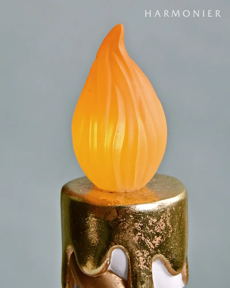 ハルモニア　LEDキャンドルオブジェ/ストライプ37cm（R） LEDキャンドルオブジェ/ストライプ｜クリスマス雑貨の通販 ハルモニア