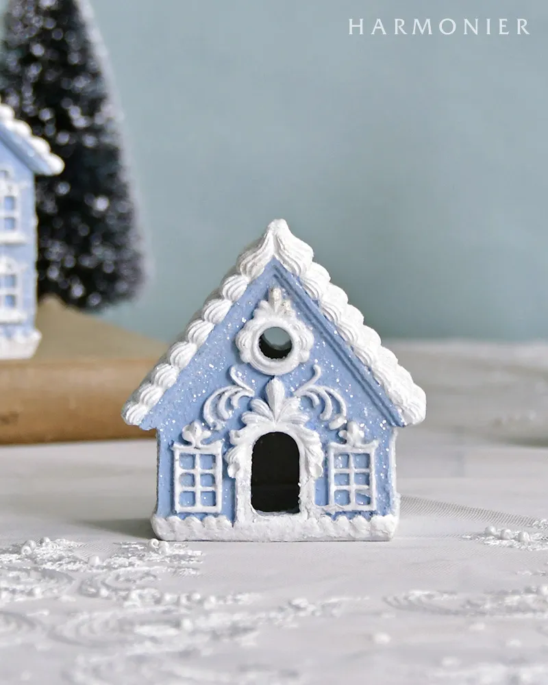 ウインターブルービレッジオブジェ6点セット｜クリスマス雑貨の通販