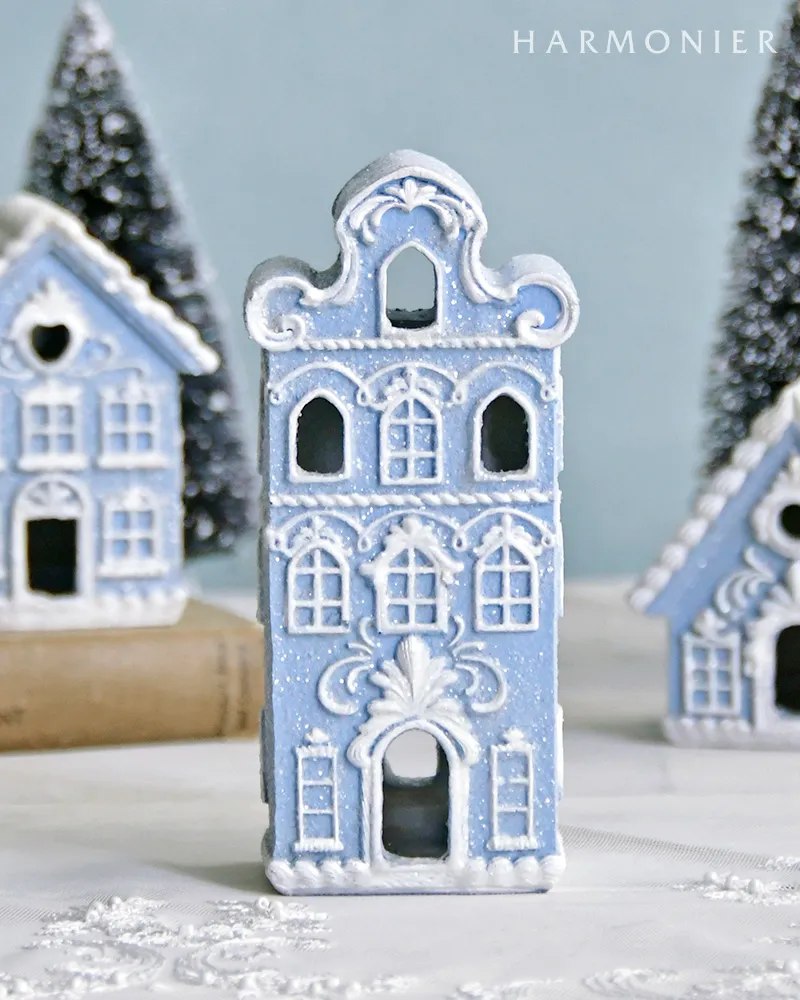 ウインターブルービレッジオブジェ6点セット｜クリスマス雑貨の通販