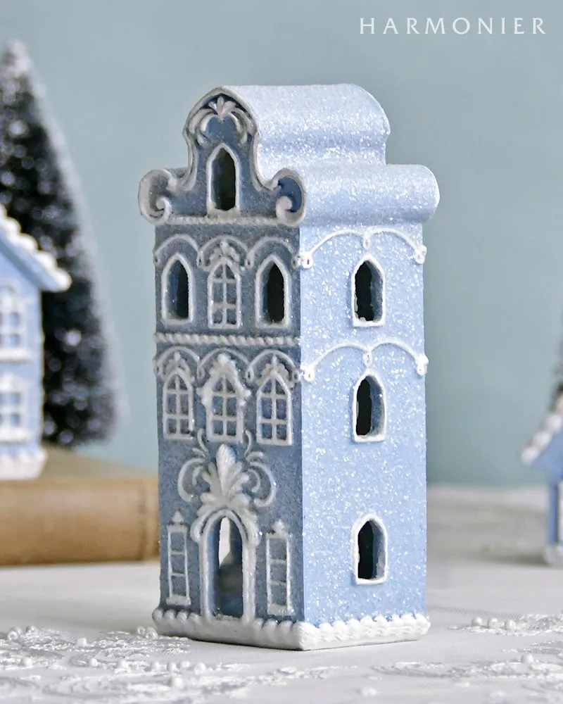 ウインターブルービレッジオブジェ6点セット｜クリスマス雑貨の通販