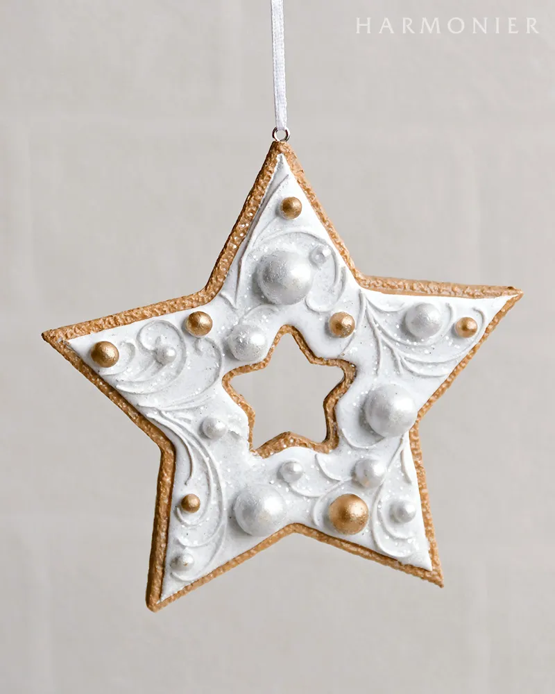 ジンジャーブレッドオーナメント/スター＆リース2コセット｜クリスマス