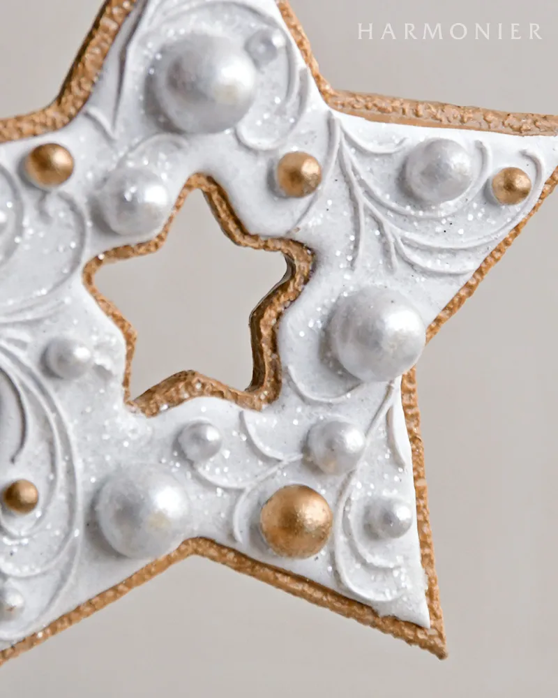 ジンジャーブレッドオーナメント/スター＆リース2コセット｜クリスマス