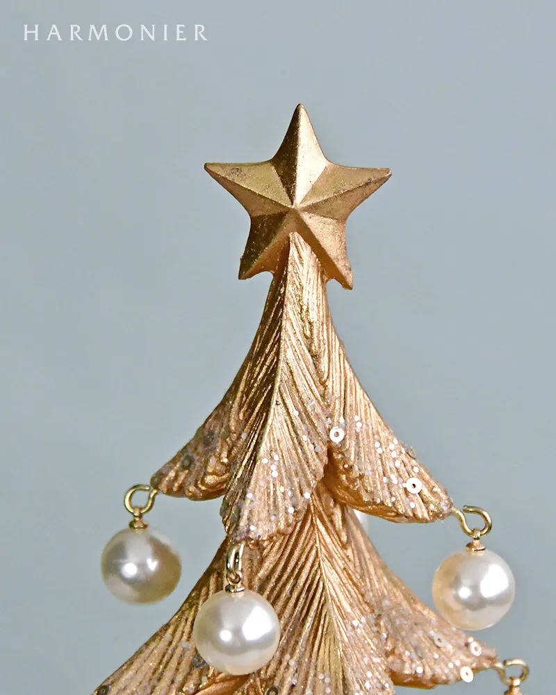 パールダングルゴールドツリーオブジェ45cm｜クリスマス雑貨の通販