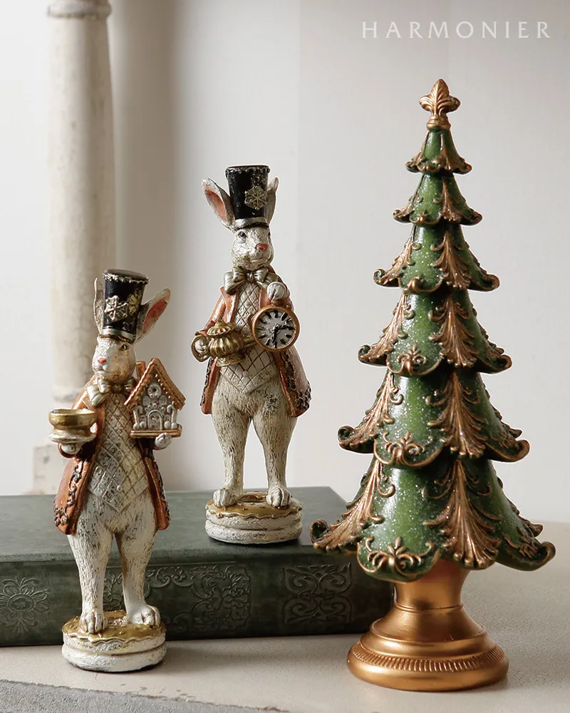 ヴィンテージグリーンツリーオブジェ30cm｜クリスマス雑貨の通販