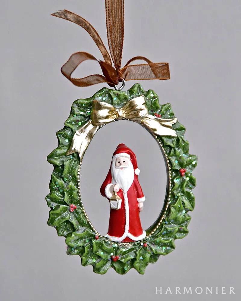 ミニリースサンタ&ホースオーナメント2コセット｜クリスマス雑貨の通販