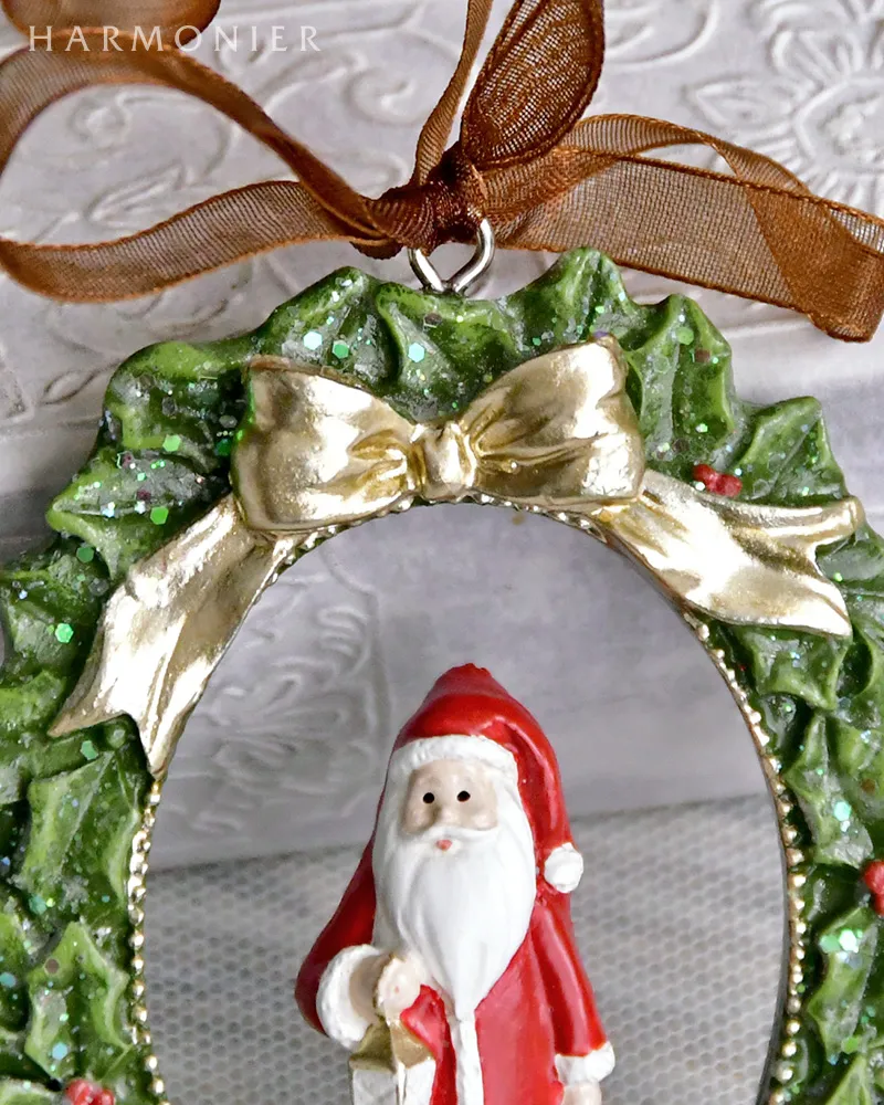 ヴィンテージ 小鳥のオーナメント 首にリース付き