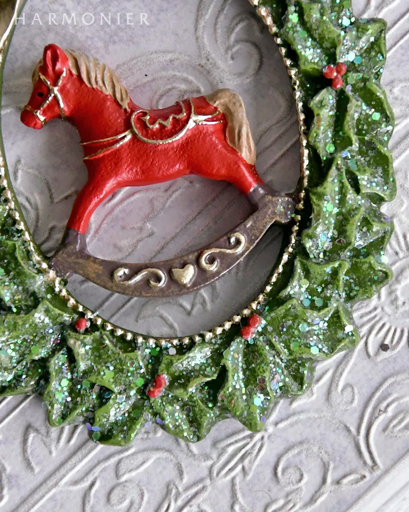 ミニリースサンタ&ホースオーナメント2コセット｜クリスマス雑貨の通販