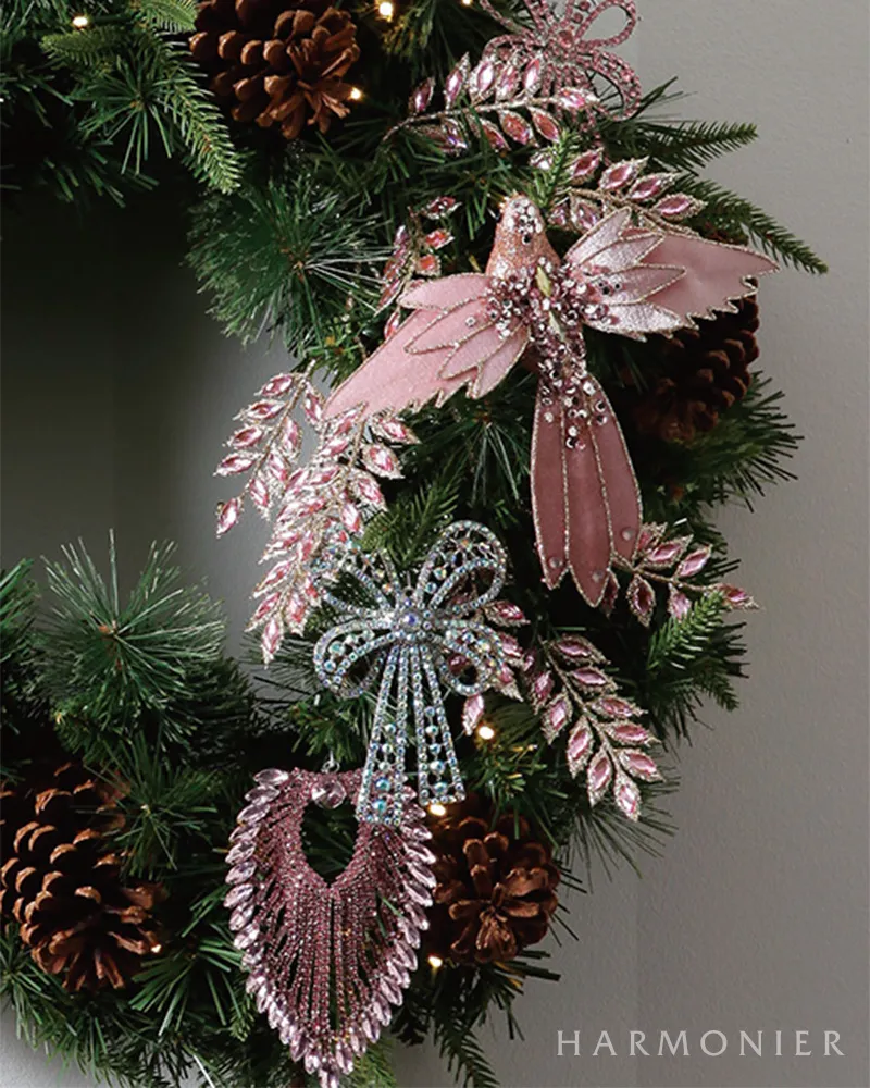 ベルベットハミングバードクリップ（ピンク/ブルー）｜クリスマス雑貨