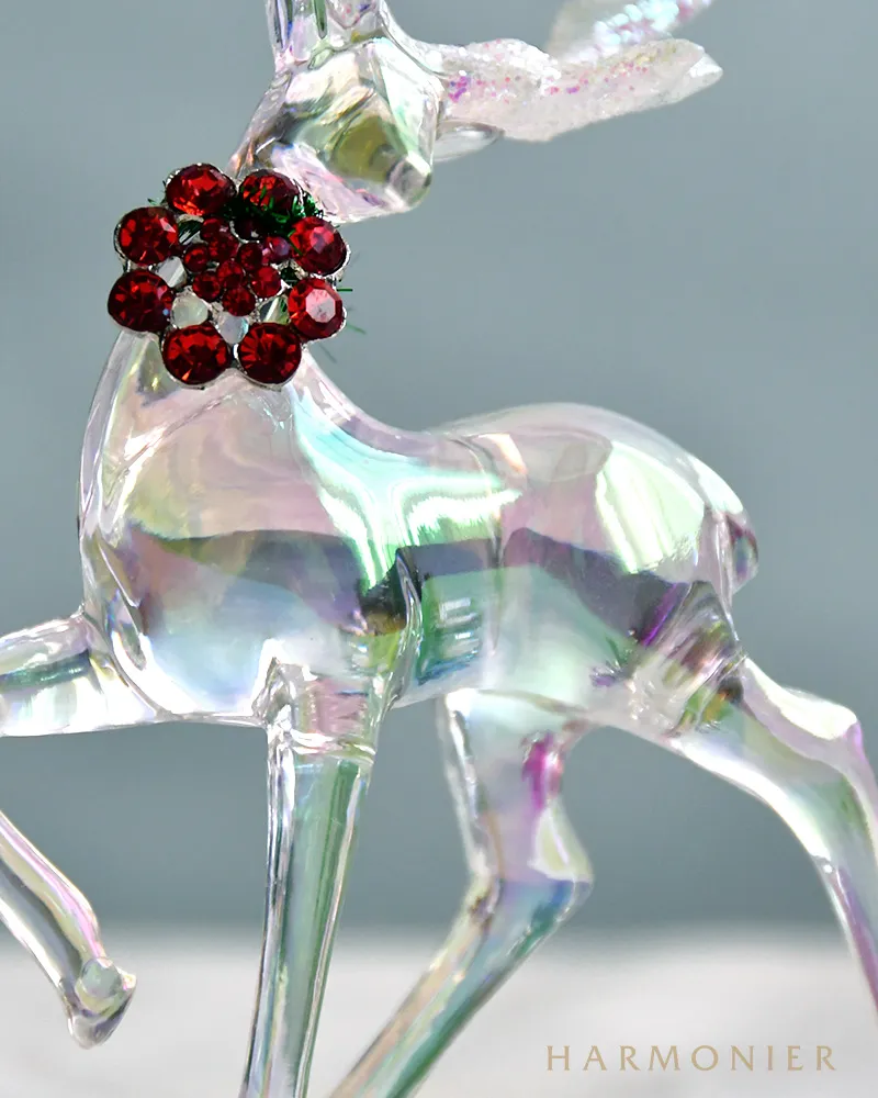 アクリルトナカイオブジェセット/レッドビジュー｜クリスマス雑貨の