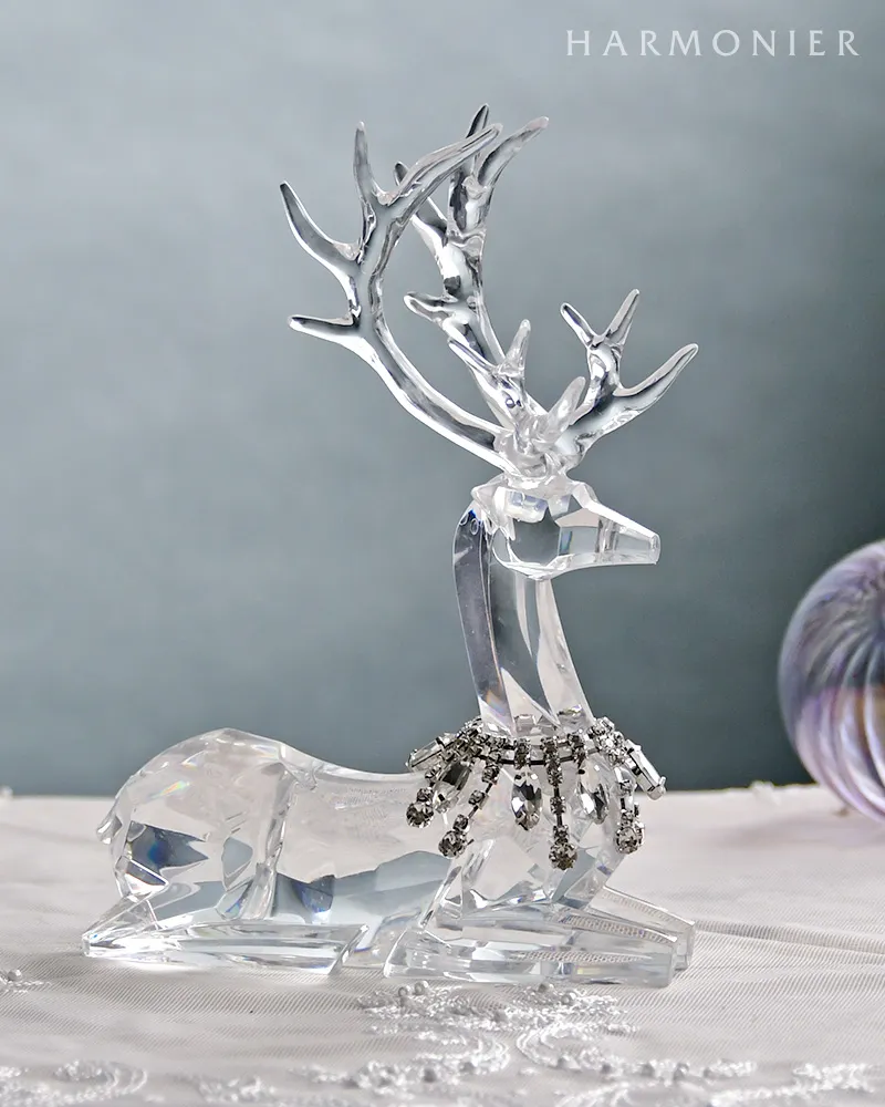 アクリルトナカイオブジェ/ジュエルネックレス（スタンディング