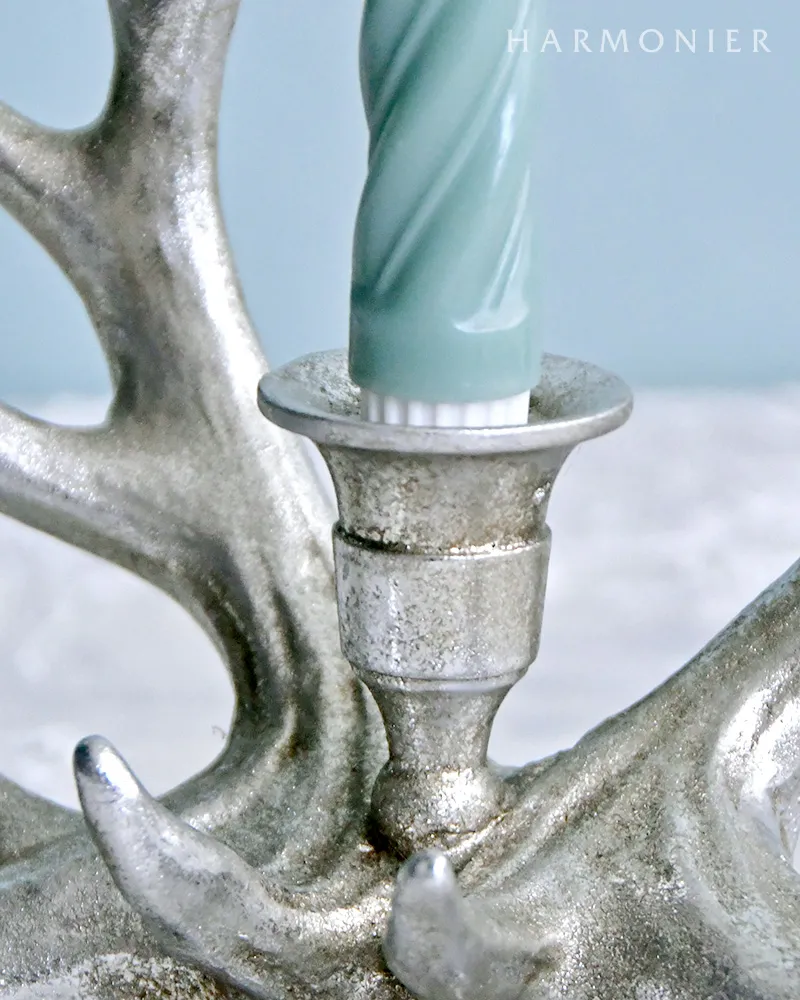 アンティーク ドラゴンキャンドルホルダー フランス製ファイアンス焼ドラゴン キャンドルホルダー