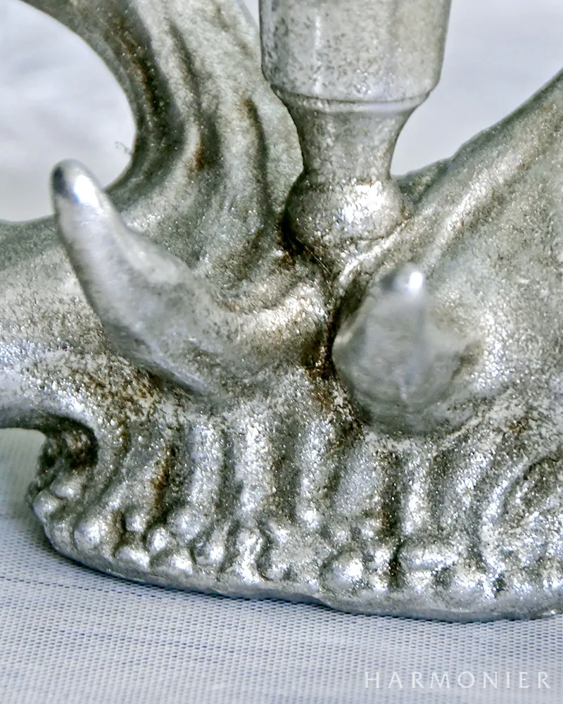 シルバーアントラーキャンドルホルダー｜クリスマス雑貨の通販