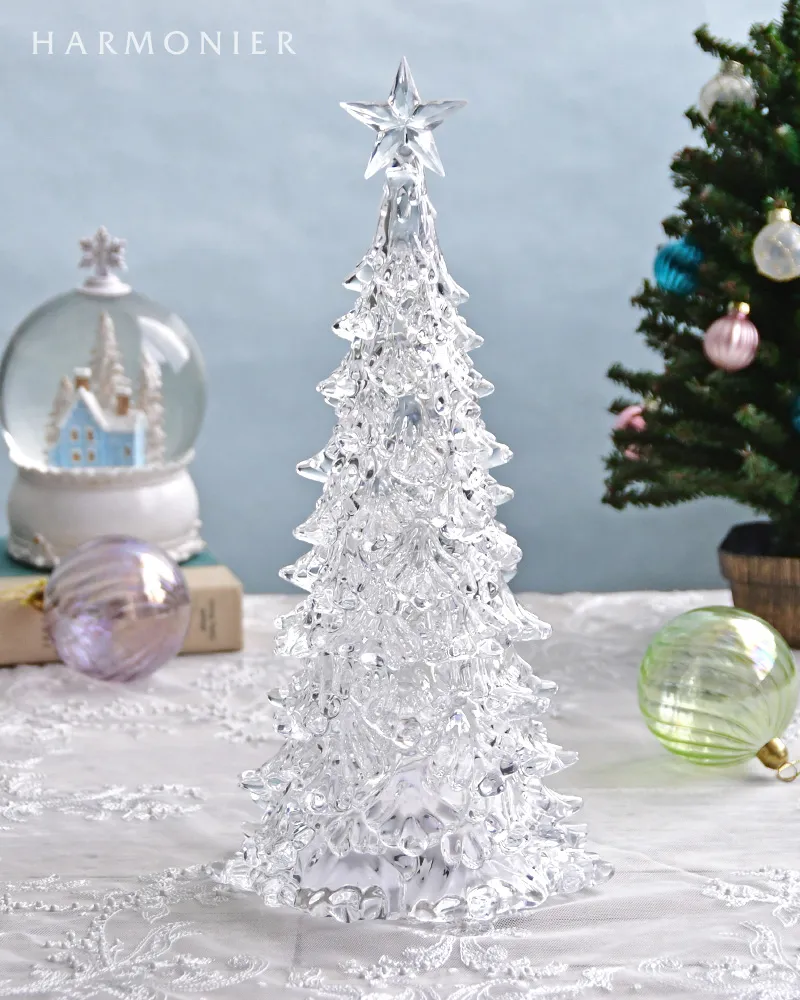 アクリルLEDライトツリーオブジェ38cm｜クリスマス雑貨の通販