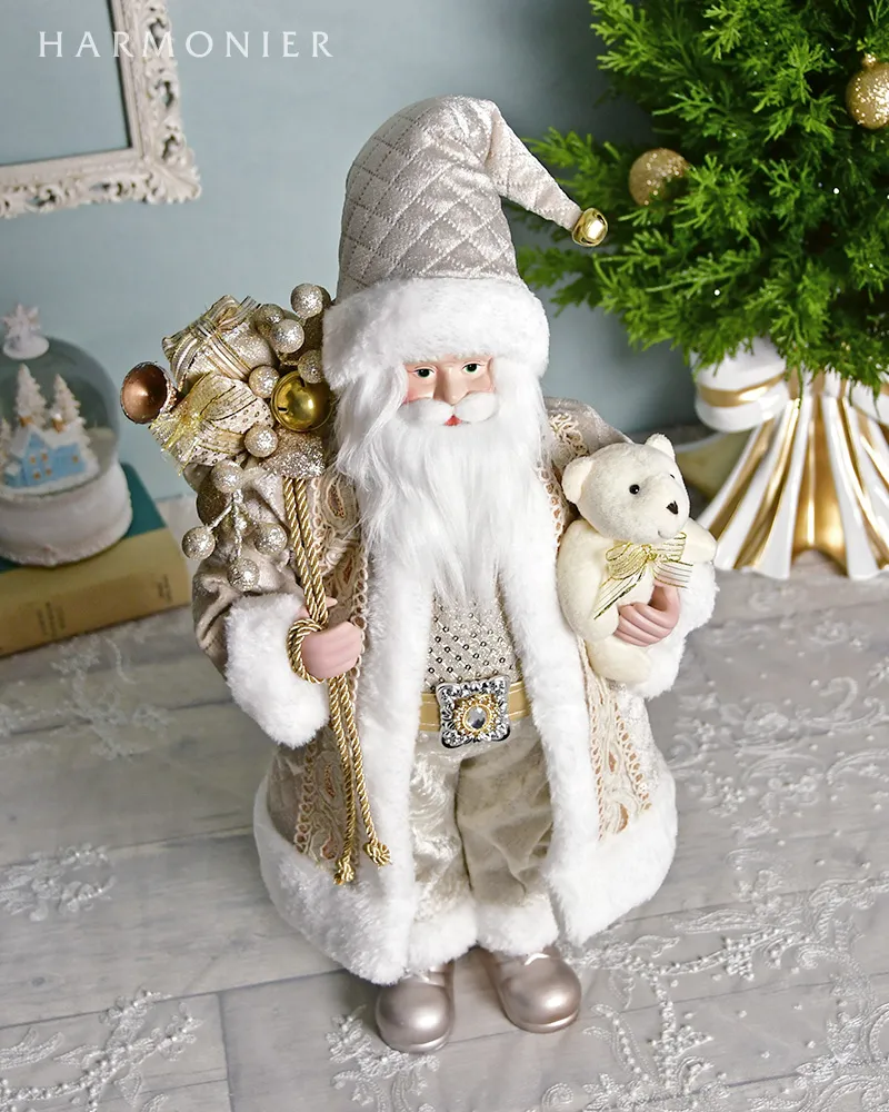 サンタクロースフィギュア/クリームベアー50cm｜クリスマス雑貨の通販