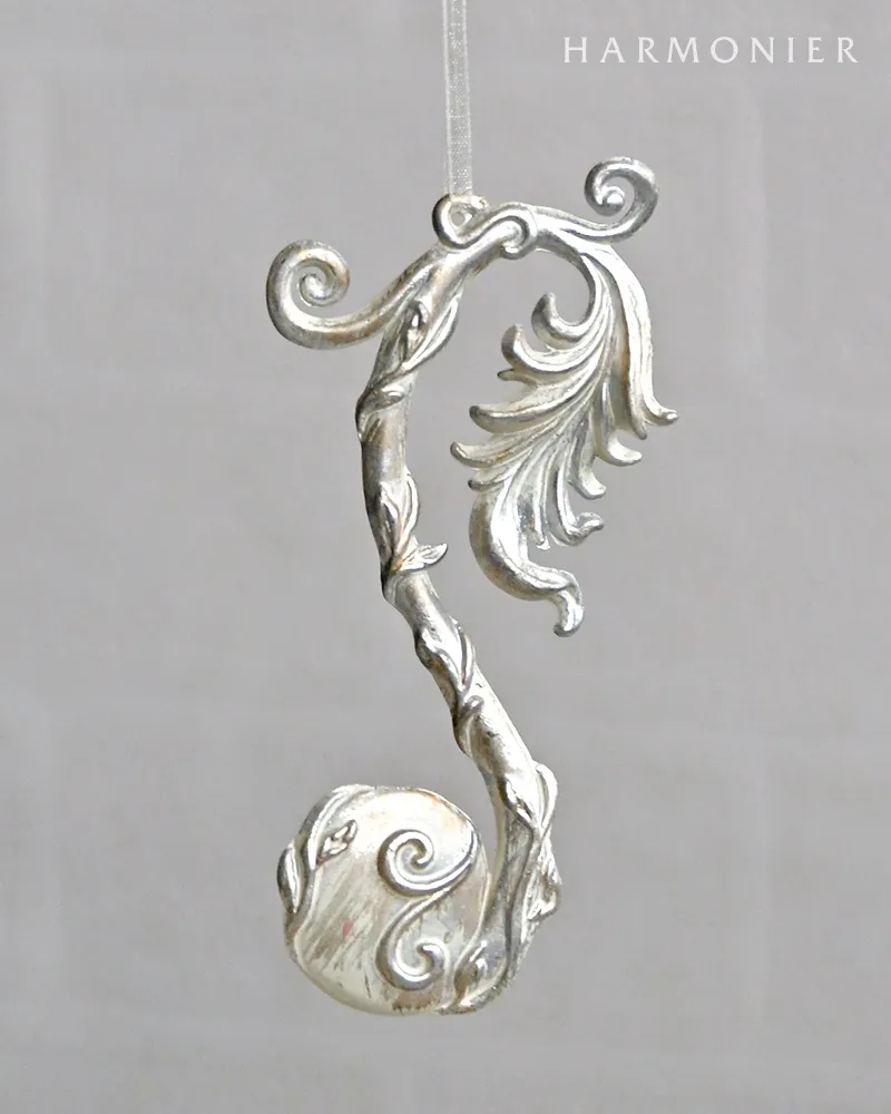 アンティークホワイト音符オーナメント3コセット｜クリスマス