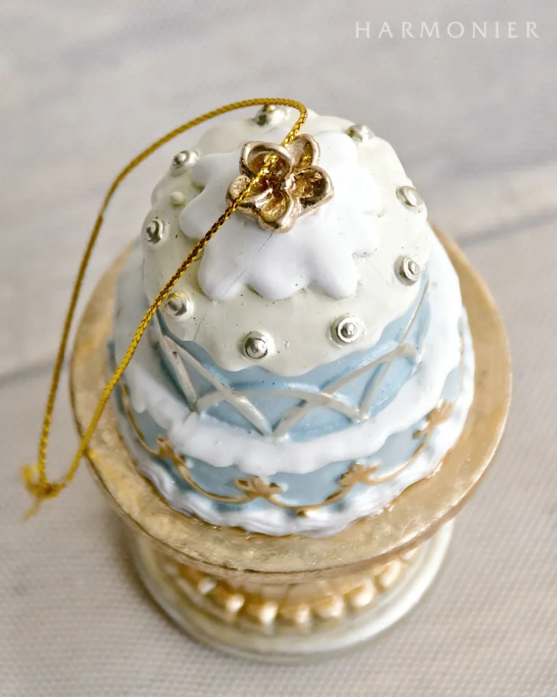 ケーキスタンドオーナメント/ブルー（1段/2段）｜クリスマス雑貨の通販