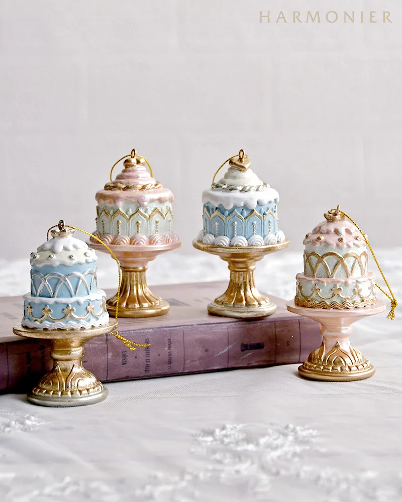 ケーキスタンドオーナメント/パステル（1段/2段）｜クリスマス雑貨の