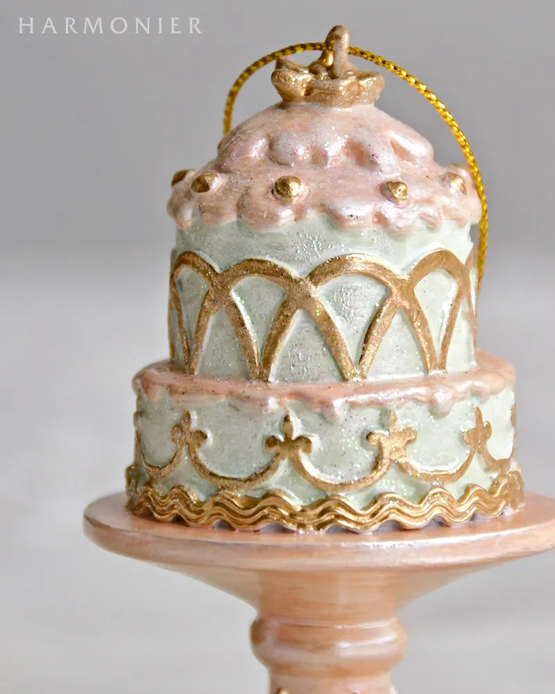 ケーキスタンドオーナメント/パステル（1段/2段）｜クリスマス雑貨の