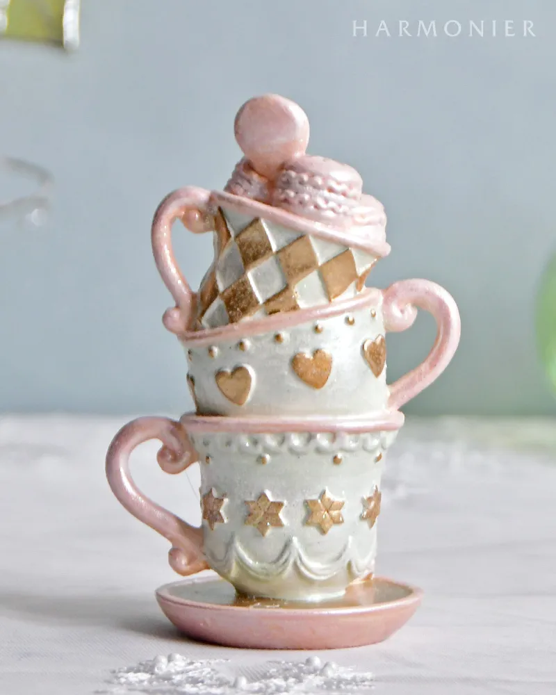 アリスパステルティーカップオブジェ｜クリスマス雑貨の通販