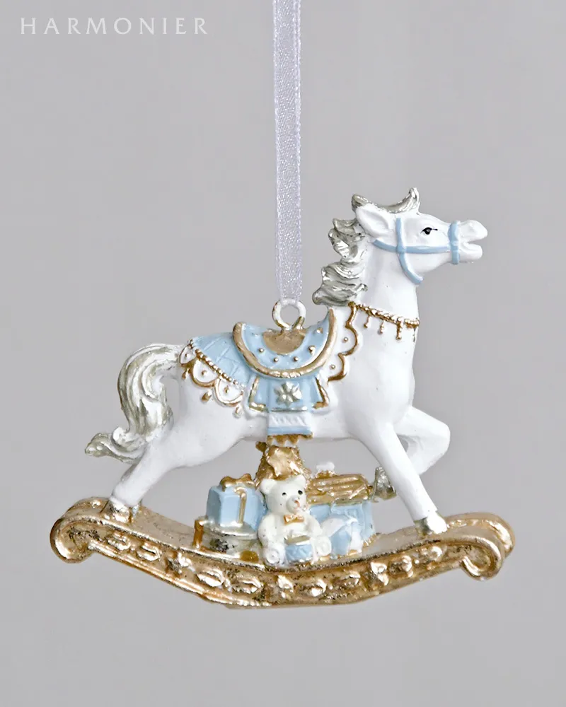 パステルミニロッキングホースオーナメント（ブルー/ピンク