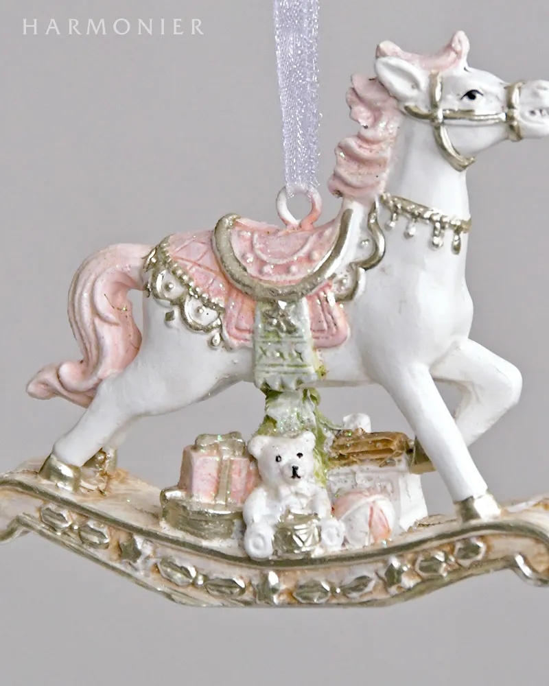 パステルミニロッキングホースオーナメント（ブルー/ピンク