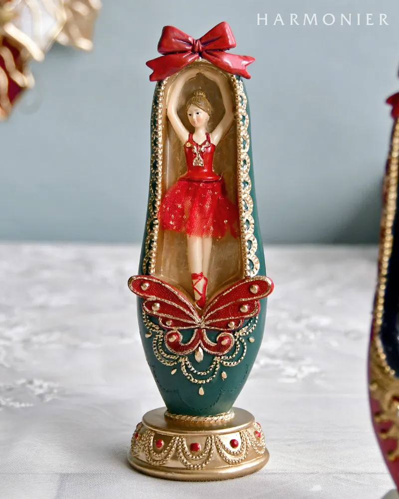 ナッツクラッカー　トールペイント ナッツクラッカーシューズオブジェ（ソルジャー/バレリーナ