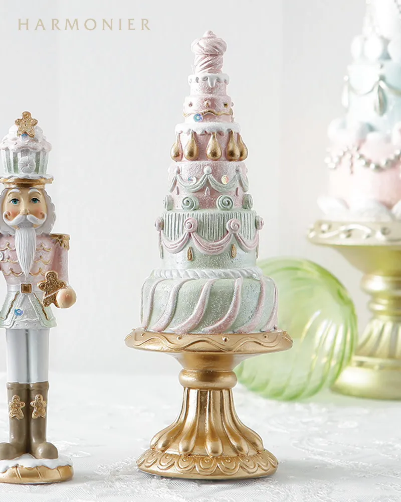 パステルケーキスタンドオブジェ21cm｜クリスマス雑貨の通販